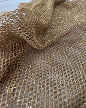 Load image into Gallery viewer, Glittery gold mesh cover-up

